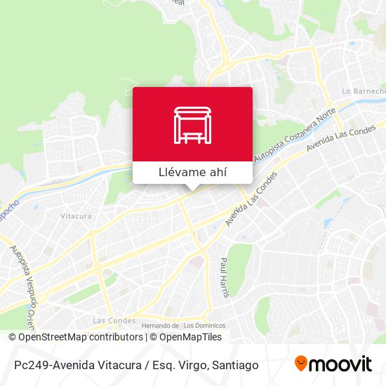 Mapa de Pc249-Avenida Vitacura / Esq. Virgo