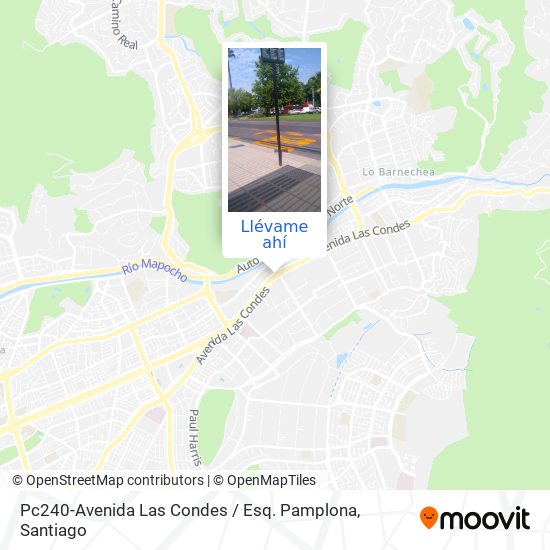 Mapa de Pc240-Avenida Las Condes / Esq. Pamplona