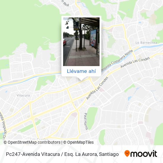 Mapa de Pc247-Avenida Vitacura / Esq. La Aurora