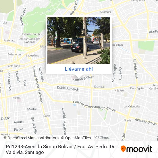 Mapa de Pd1293-Avenida Simón Bolívar / Esq. Av. Pedro De Valdivia