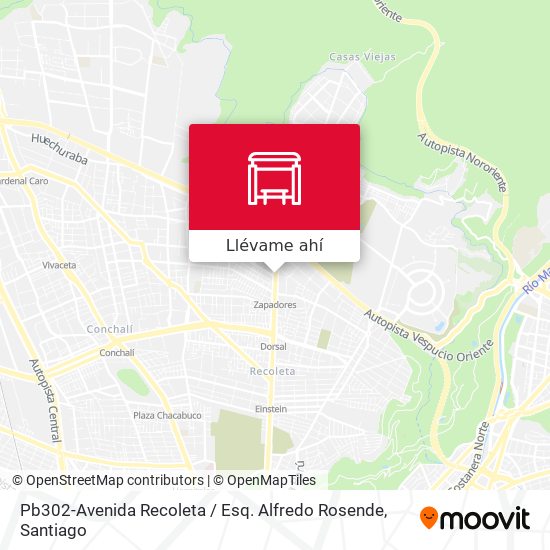 Mapa de Pb302-Avenida Recoleta / Esq. Alfredo Rosende