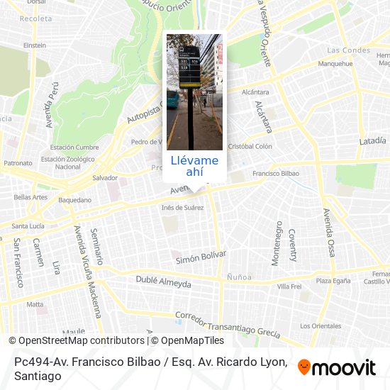 Mapa de Pc494-Av. Francisco Bilbao / Esq. Av. Ricardo Lyon