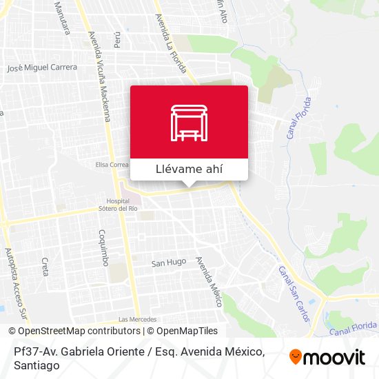 Mapa de Pf37-Av. Gabriela Oriente / Esq. Avenida México
