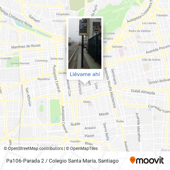 Mapa de Pa106-Parada 2 / Colegio Santa María