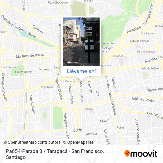 Mapa de Pa654-Parada 3 / Tarapacá - San Francisco