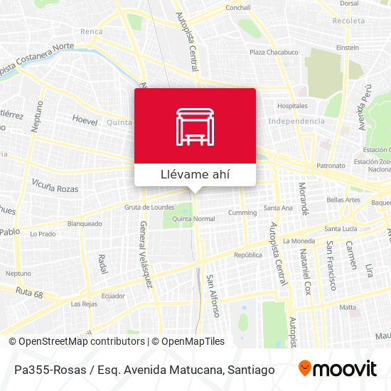 Mapa de Pa355-Rosas / Esq. Avenida Matucana