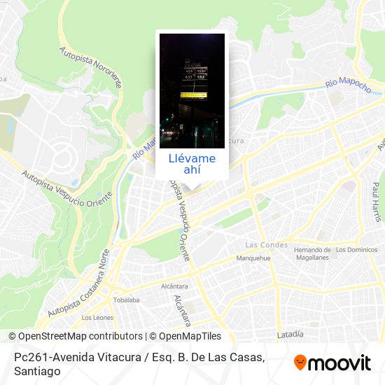 Mapa de Pc261-Avenida Vitacura / Esq. B. De Las Casas