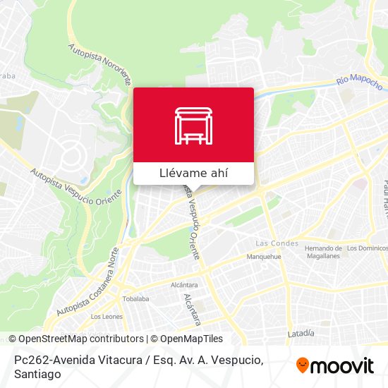 Mapa de Pc262-Avenida Vitacura / Esq. Av. A. Vespucio