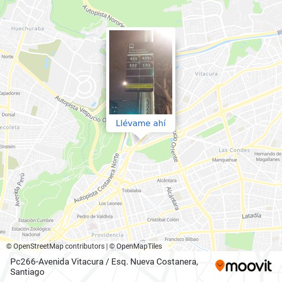 Mapa de Pc266-Avenida Vitacura / Esq. Nueva Costanera