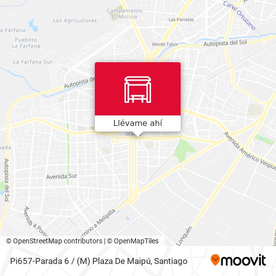 Mapa de Pi657-Parada 6 / (M) Plaza De Maipú