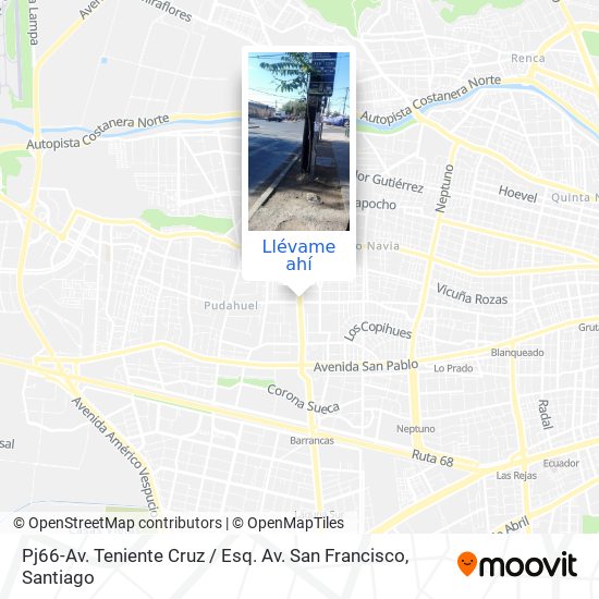 Mapa de Pj66-Av. Teniente Cruz / Esq. Av. San Francisco