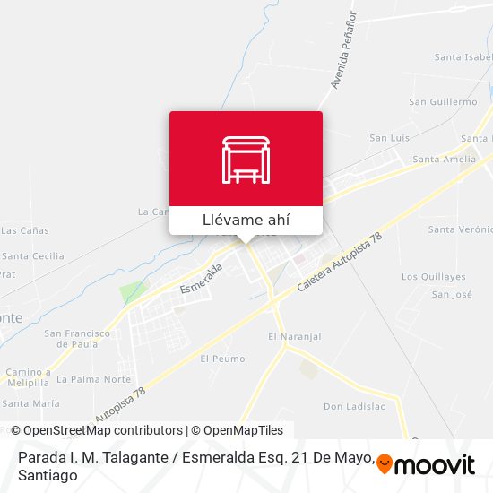 Mapa de Parada I. M. Talagante / Esmeralda Esq. 21 De Mayo