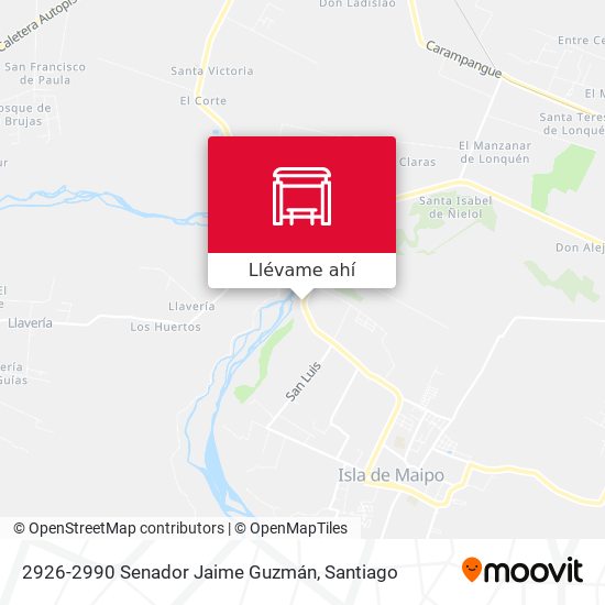 Mapa de 2926-2990 Senador Jaime Guzmán