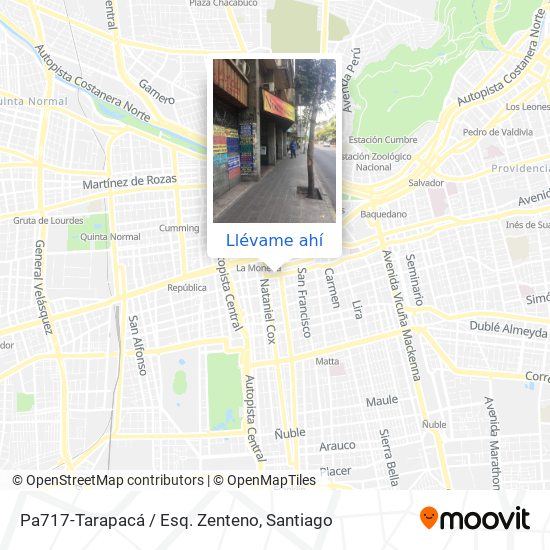 Mapa de Pa717-Tarapacá / Esq. Zenteno