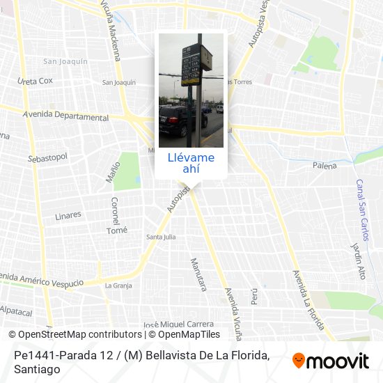 Mapa de Pe1441-Parada 12 / (M) Bellavista De La Florida