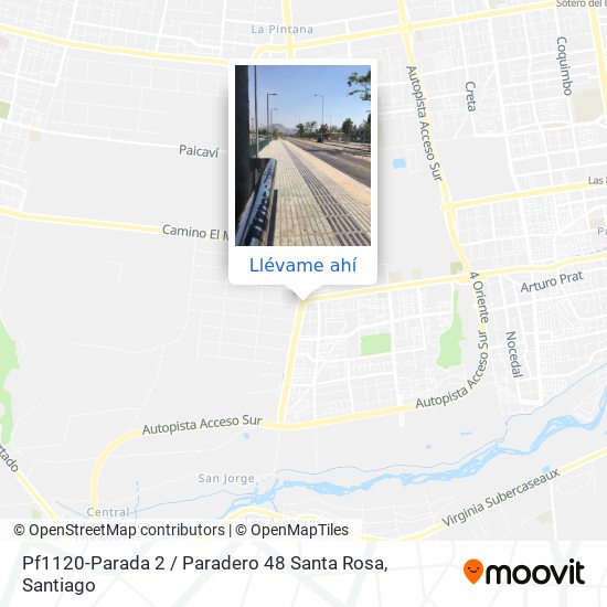 Mapa de Pf1120-Parada 2 / Paradero 48 Santa Rosa