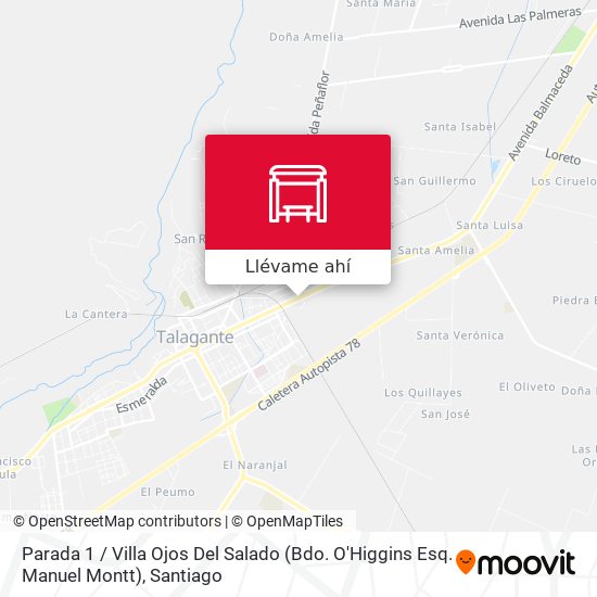Mapa de Parada 1 / Villa Ojos Del Salado (Bdo. O'Higgins Esq. Manuel Montt)