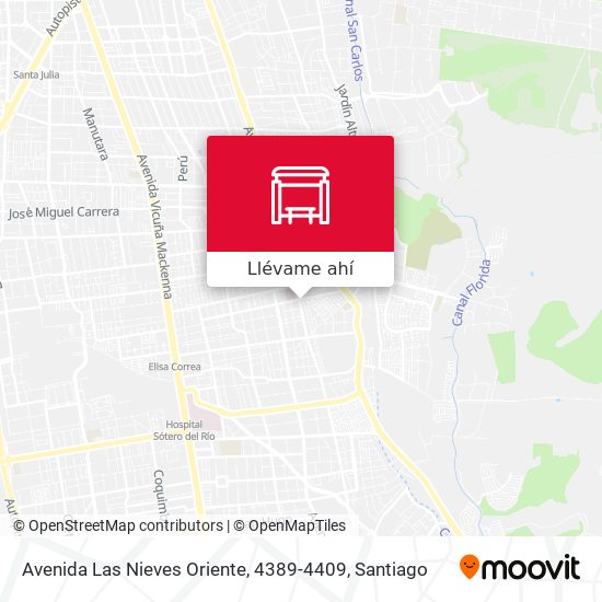 Mapa de Avenida Las Nieves Oriente, 4389-4409