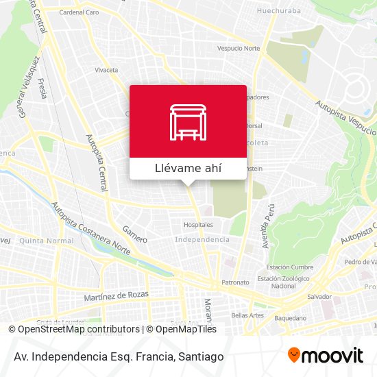 Mapa de Av. Independencia Esq. Francia