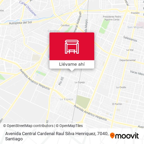 Mapa de Avenida Central Cardenal Raul Silva Henriquez, 7040