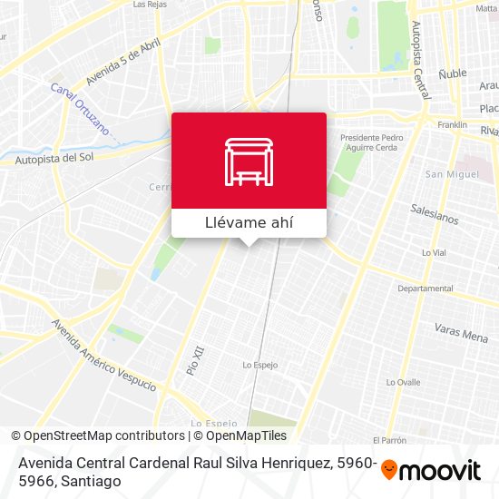 Mapa de Avenida Central Cardenal Raul Silva Henriquez, 5960-5966