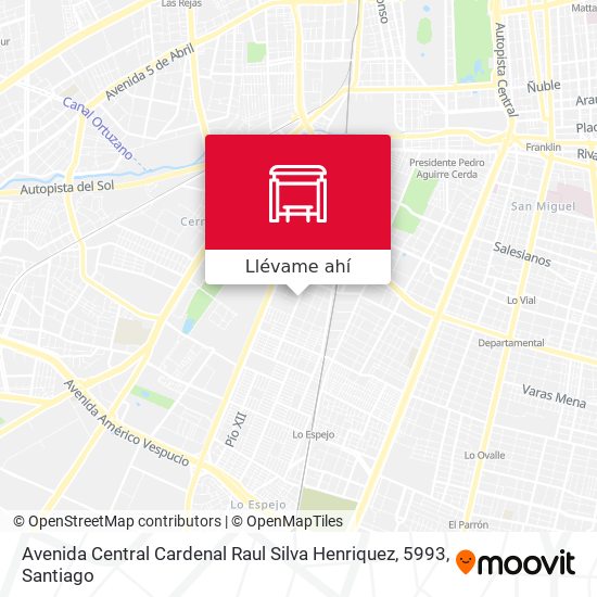 Mapa de Avenida Central Cardenal Raul Silva Henriquez, 5993