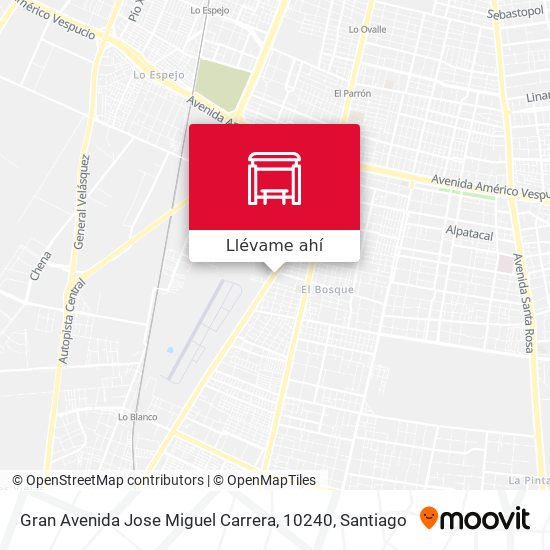 Mapa de Gran Avenida Jose Miguel Carrera, 10240