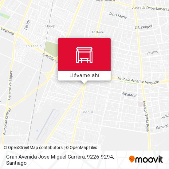 Mapa de Gran Avenida Jose Miguel Carrera, 9226-9294