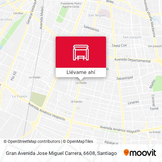 Mapa de Gran Avenida Jose Miguel Carrera, 6608