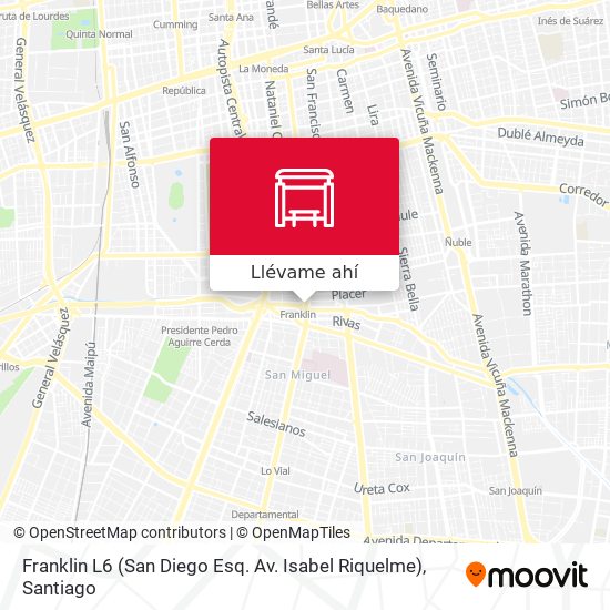 Mapa de Franklin L6 (San Diego Esq. Av. Isabel Riquelme)