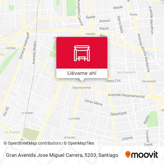 Mapa de Gran Avenida Jose Miguel Carrera, 5203