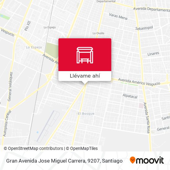 Mapa de Gran Avenida Jose Miguel Carrera, 9207