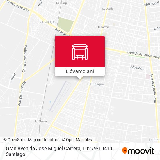 Mapa de Gran Avenida Jose Miguel Carrera, 10279-10411