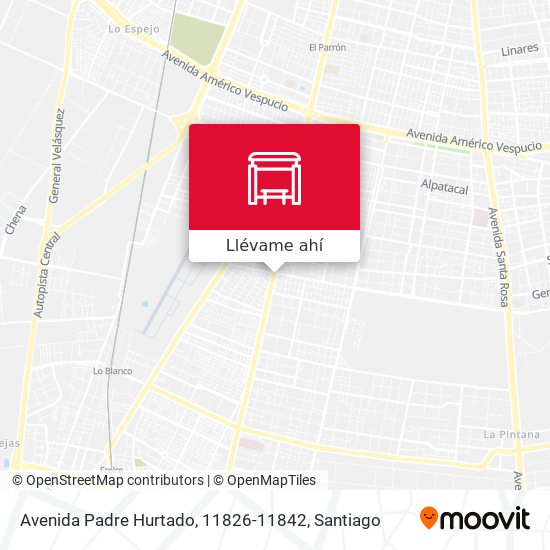 Mapa de Avenida Padre Hurtado, 11826-11842