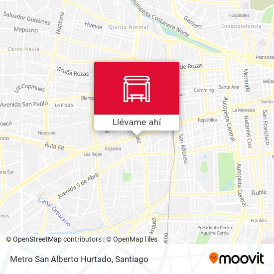 Mapa de Metro San Alberto Hurtado
