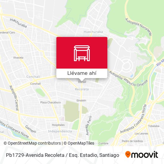 Mapa de Pb1729-Avenida Recoleta / Esq. Estadio