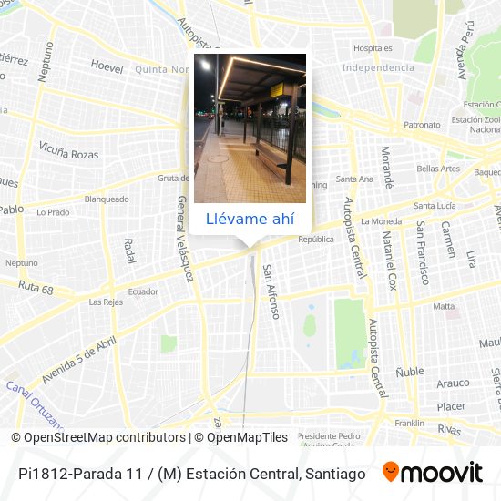 Mapa de Pi1812-Parada 11 / (M) Estación Central