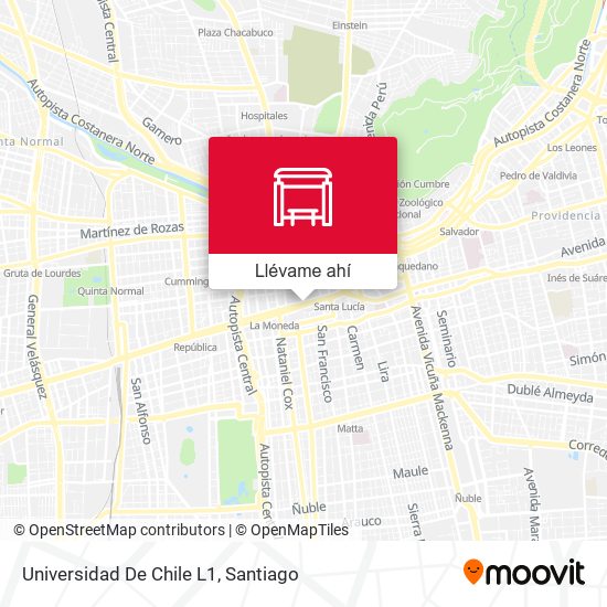 Mapa de Universidad De Chile L1