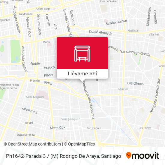 Mapa de Ph1642-Parada 3 / (M) Rodrigo De Araya