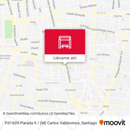 Mapa de Pd1609-Parada 9 / (M) Carlos Valdovinos
