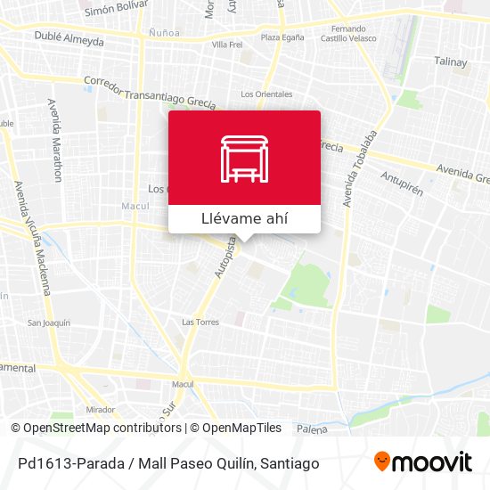 Mapa de Pd1613-Parada / Mall Paseo Quilín