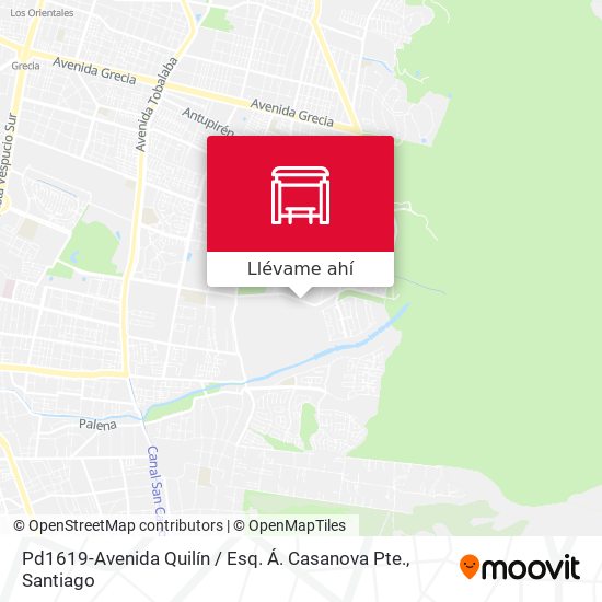 Mapa de Pd1619-Avenida Quilín / Esq. Á. Casanova Pte.