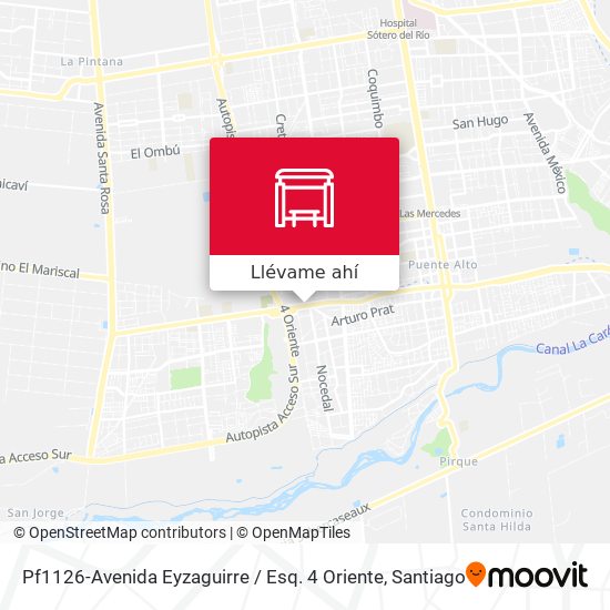 Mapa de Pf1126-Avenida Eyzaguirre / Esq. 4 Oriente