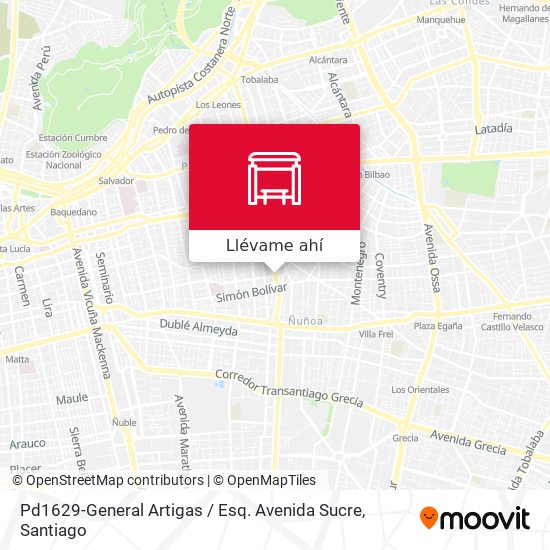 Mapa de Pd1629-General Artigas / Esq. Avenida Sucre