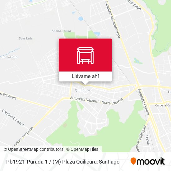 Mapa de Pb1921-Parada 1 / (M) Plaza Quilicura