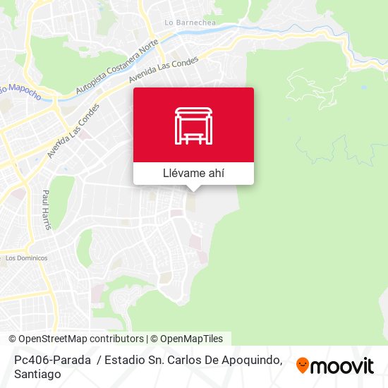 Mapa de Pc406-Parada  / Estadio Sn. Carlos   De Apoquindo