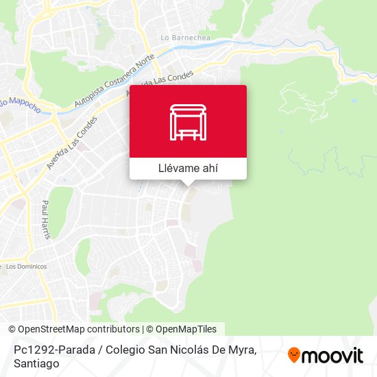 Mapa de Pc1292-Parada / Colegio San Nicolás De Myra