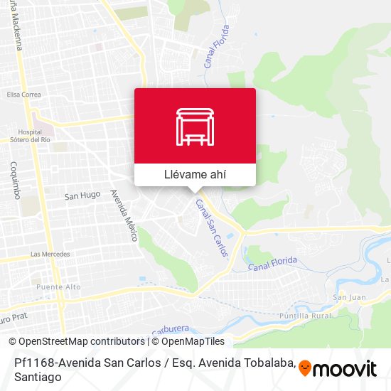 Mapa de Pf1168-Avenida San Carlos / Esq. Avenida Tobalaba