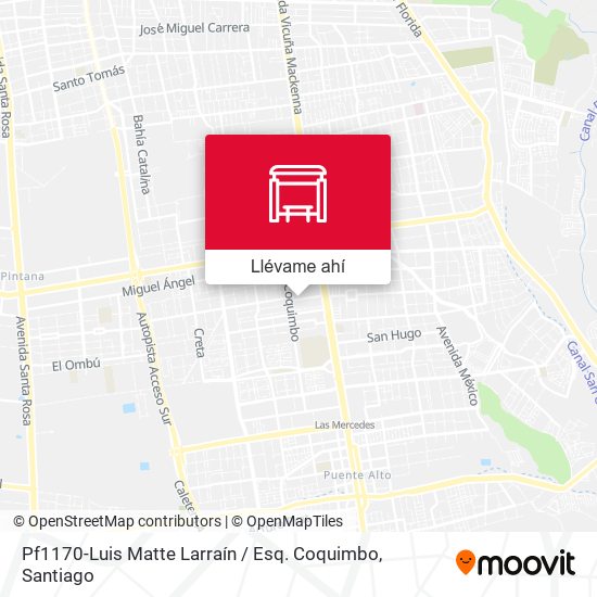 Mapa de Pf1170-Luis Matte Larraín / Esq. Coquimbo