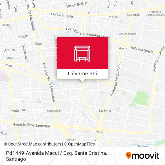Mapa de Pd1449-Avenida Macul / Esq. Santa Cristina